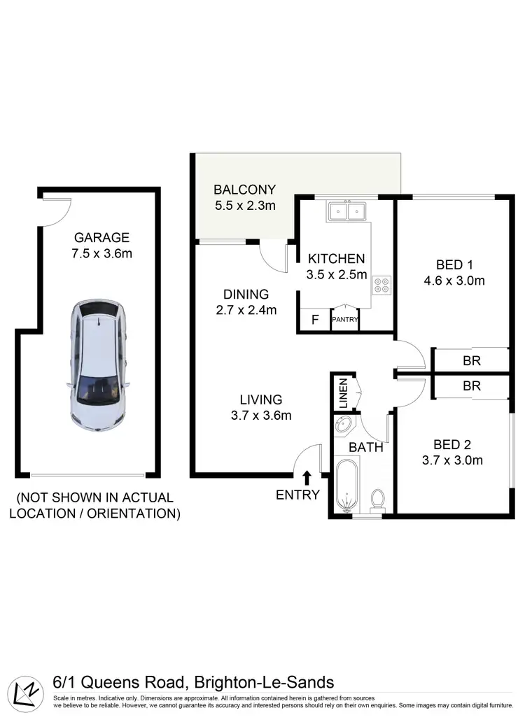 Floorplan of Homely unit listing, 6/1 Queens Road, Brighton-Le-Sands NSW 2216