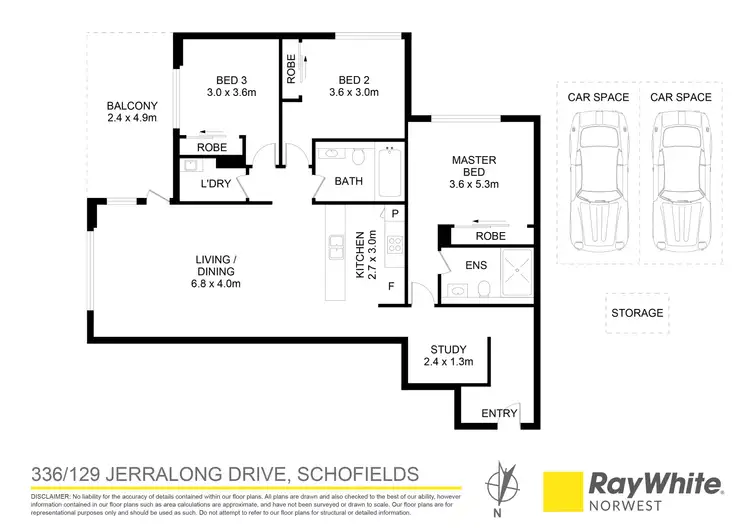 Floorplan of Homely apartment listing, 336/129C Jerralong Drive, Schofields NSW 2762