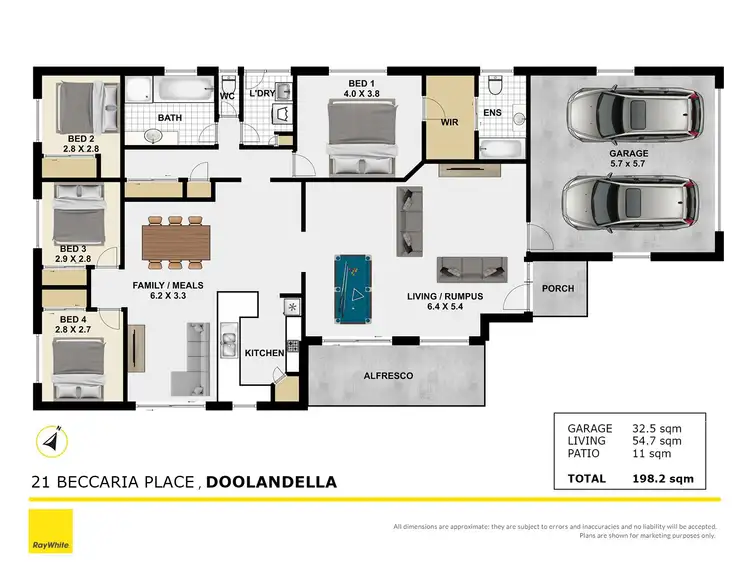 Floorplan of Homely house listing, 21 Beccaria Place, Doolandella QLD 4077