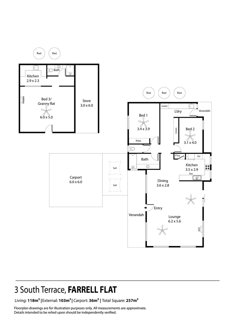 Floorplan of Homely house listing, 3 East Terrace, Farrell Flat SA 5416