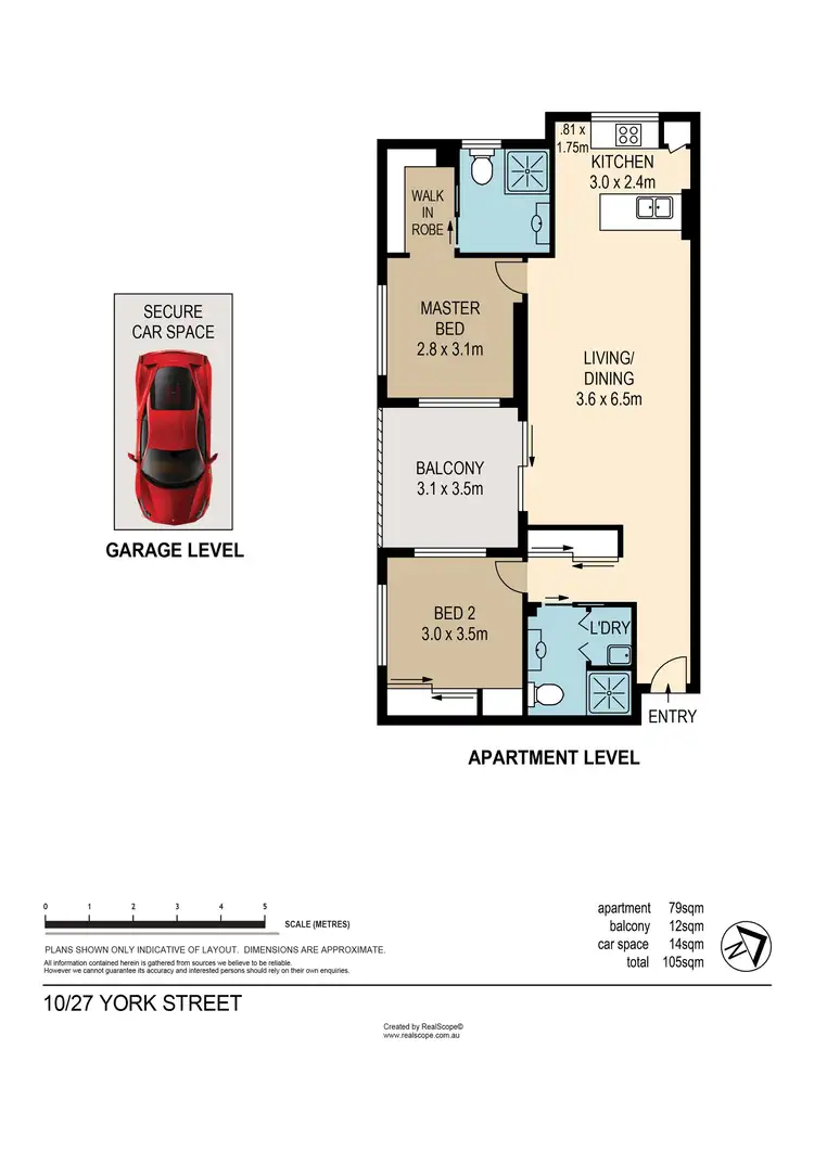 Floorplan of Homely apartment listing, 10/27 York Street, Indooroopilly QLD 4068