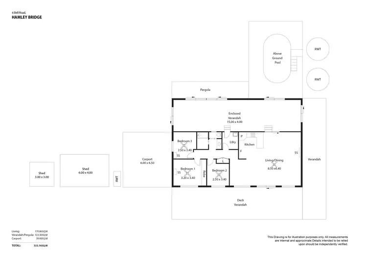 Floorplan of Homely house listing, 6 Bell Road, Hamley Bridge SA 5401