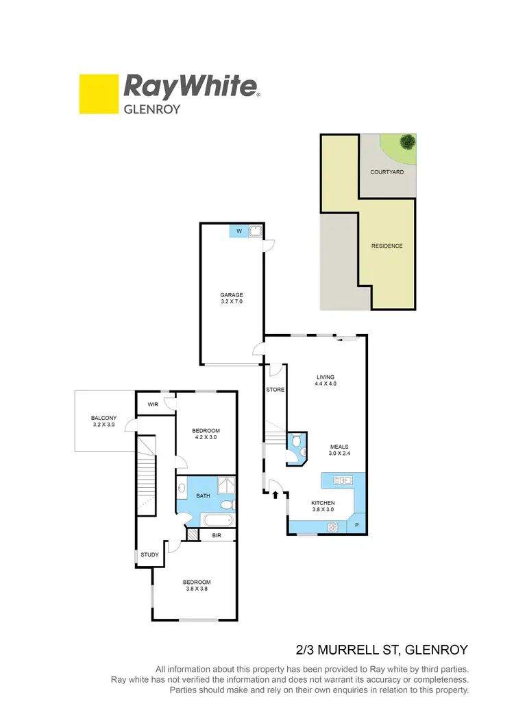 Floorplan of Homely townhouse listing, 2/3 Murrell Street, Glenroy VIC 3046