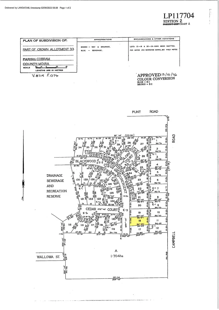 Floorplan of Homely land listing, 41 Blackwood Crescent, Cobram VIC 3644