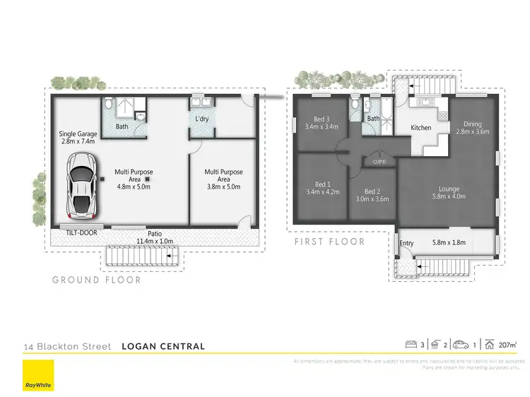 Floorplan of Homely house listing, 14 Blackton Street, Logan Central QLD 4114