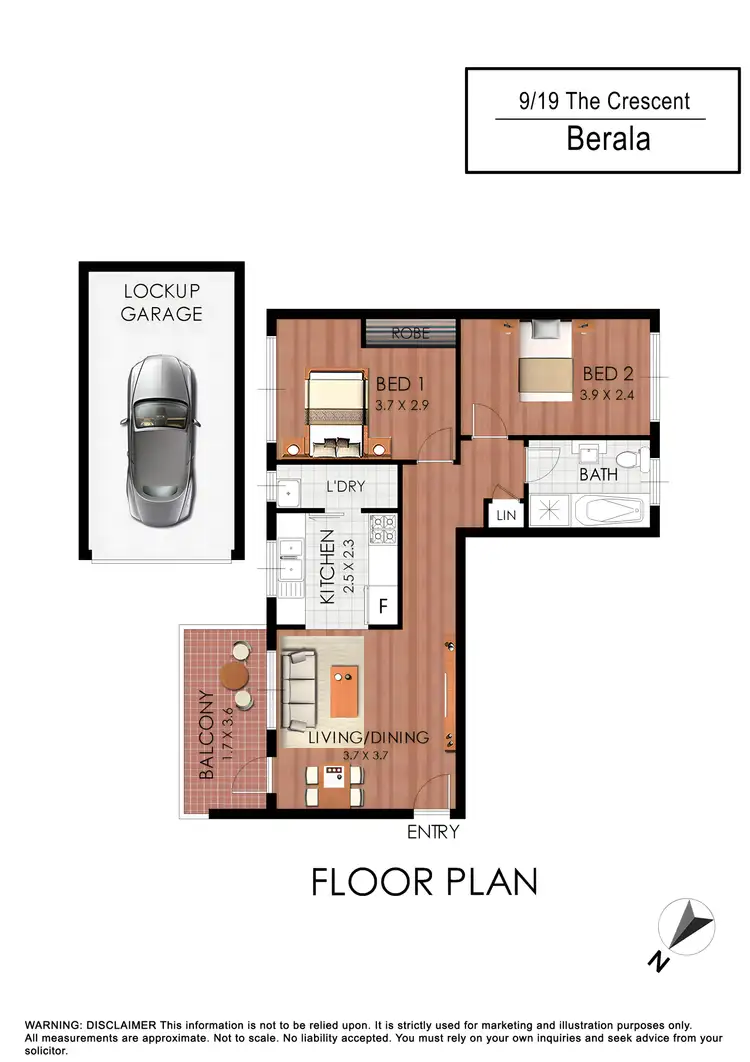 Floorplan of Homely unit listing, 9/19-21 The Crescent, Berala NSW 2141