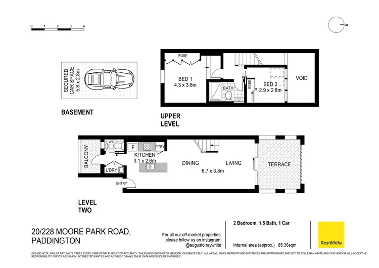 Floorplan of Homely apartment listing, 20/228 Moore Park Road, Paddington NSW 2021