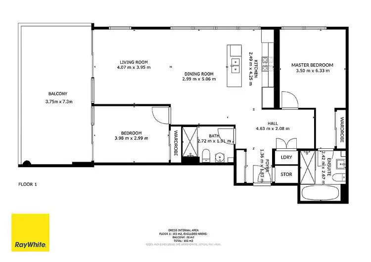Floorplan of Homely house listing, 901/101 Marine Parade, Redcliffe QLD 4020