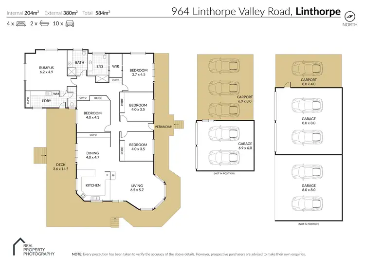 Floorplan of Homely rural property listing, 964 Linthorpe Valley Rd, Linthorpe, Pittsworth QLD 4356