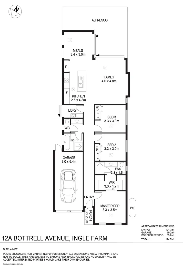 Floorplan of Homely house listing, 12A Bottrell Avenue, Ingle Farm SA 5098