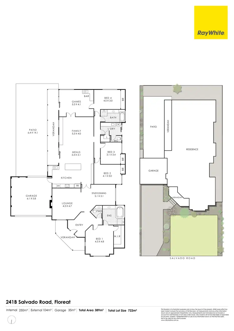 Floorplan of Homely house listing, 241B Salvado Road, Floreat WA 6014