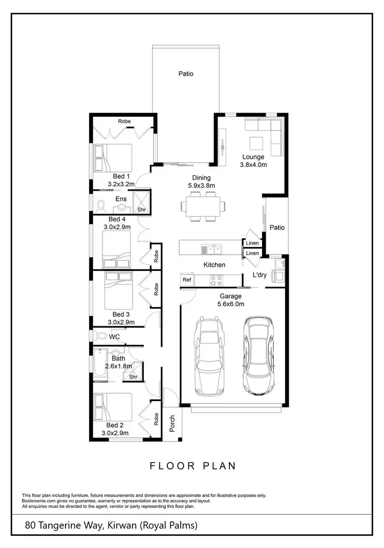 Floorplan of Homely house listing, 80 Tangerine Way, Kirwan QLD 4817