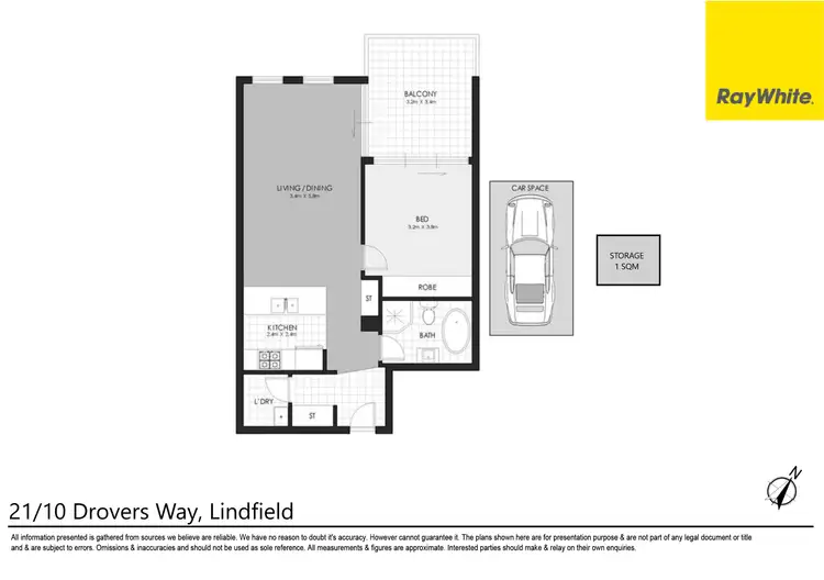 Floorplan of Homely unit listing, 21/10 Drovers Way, Lindfield NSW 2070