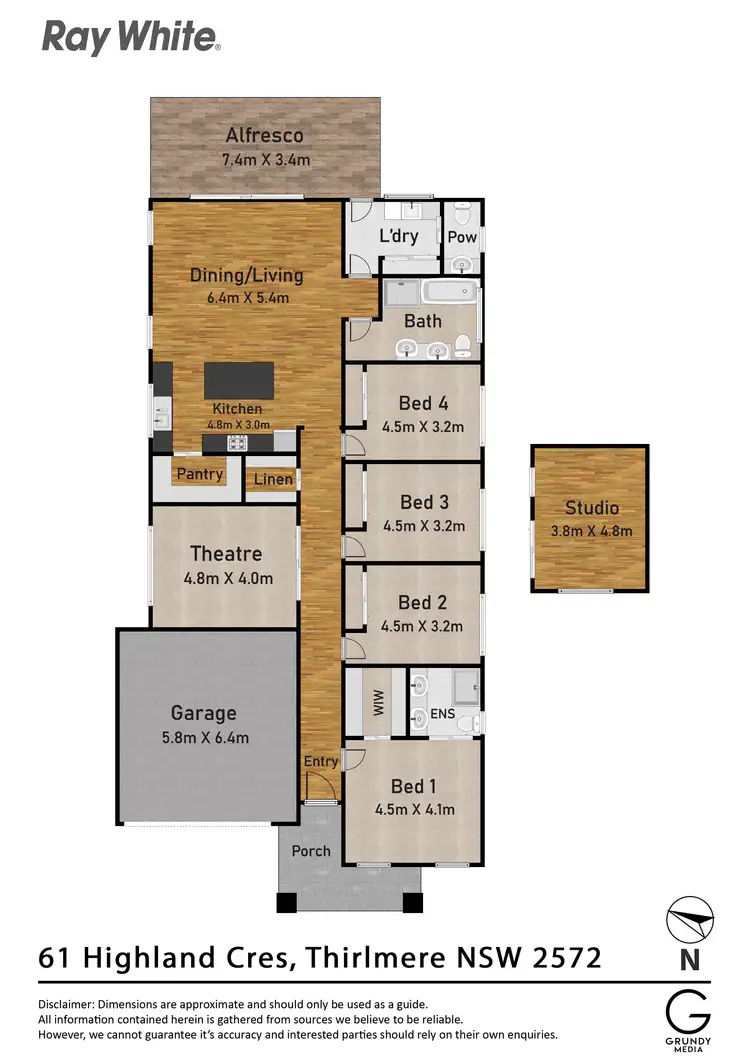 Floorplan of Homely house listing, 61 Highland Crescent, Thirlmere NSW 2572