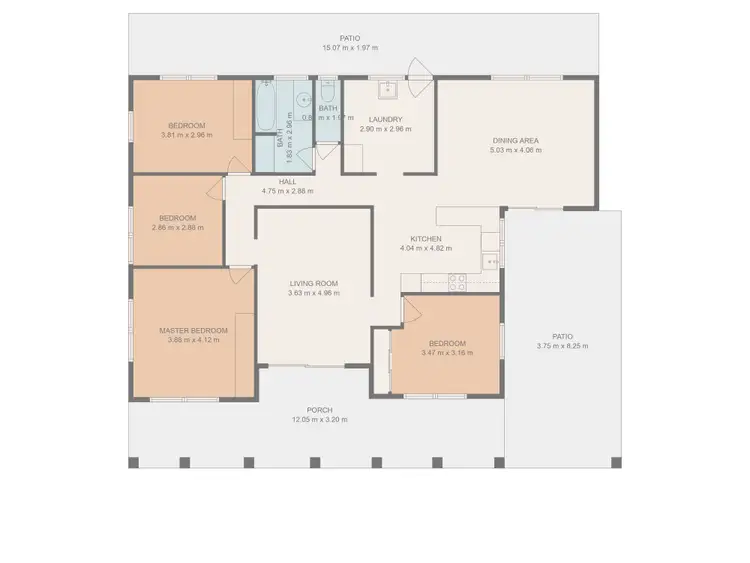 Floorplan of Homely house listing, 97 Opal Street, Emerald QLD 4720