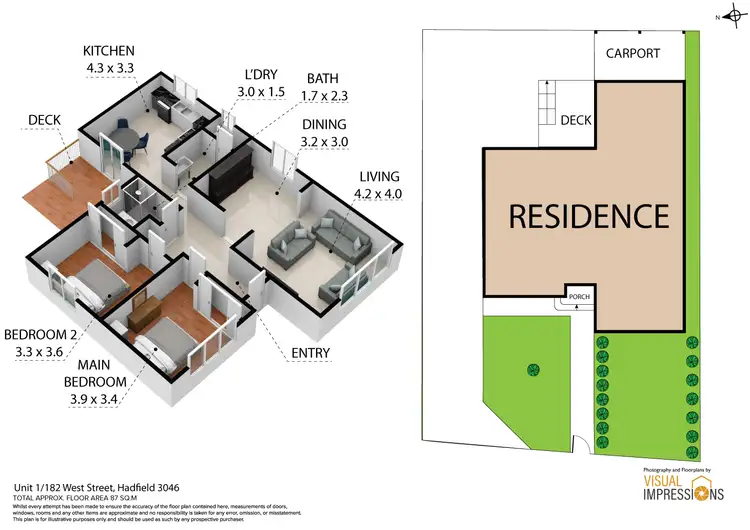 Floorplan of Homely unit listing, 1/182 West Street, Hadfield VIC 3046