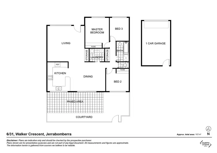 Floorplan of Homely townhouse listing, 6/31 Walker Crescent, Jerrabomberra NSW 2619