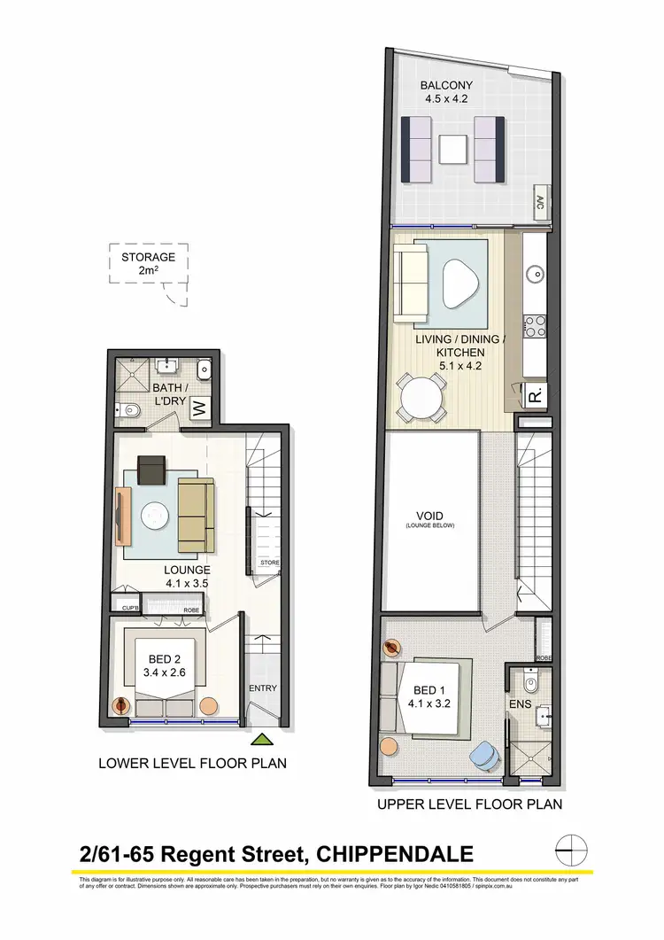 Floorplan of Homely apartment listing, 2/61-65 Regent Street, Chippendale NSW 2008