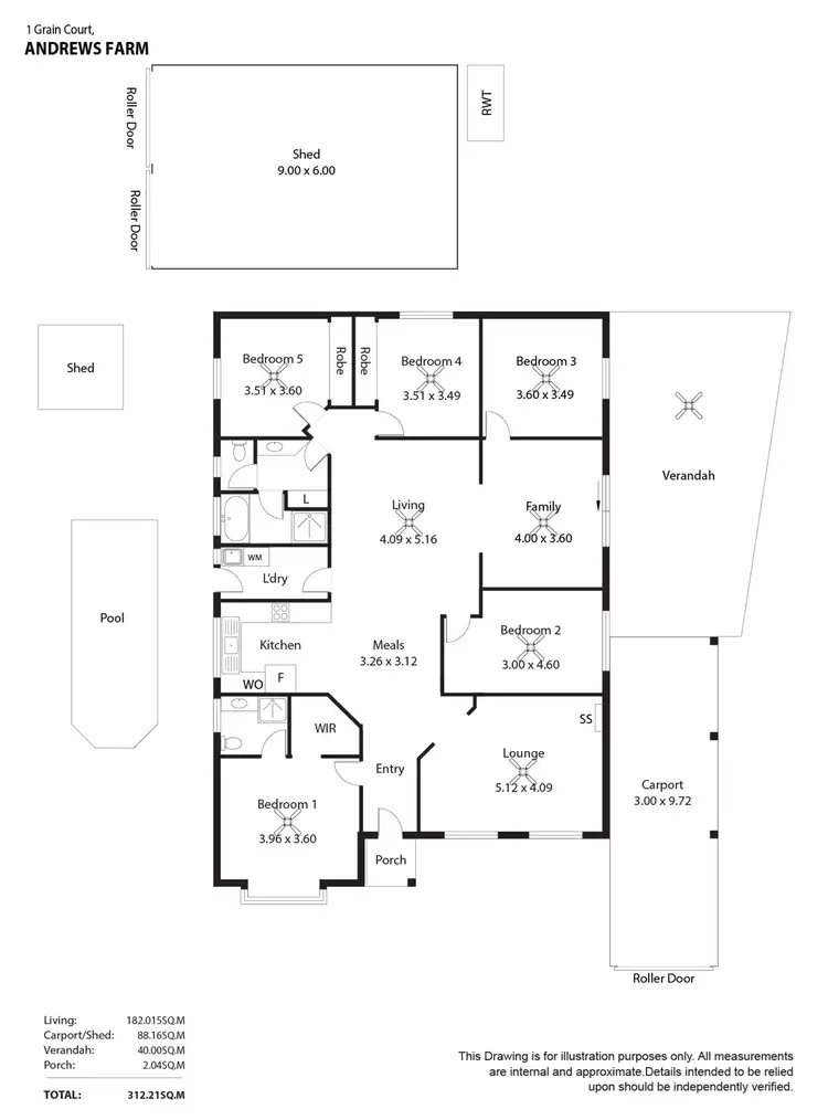 Floorplan of Homely house listing, 1 Grain Court, Andrews Farm SA 5114