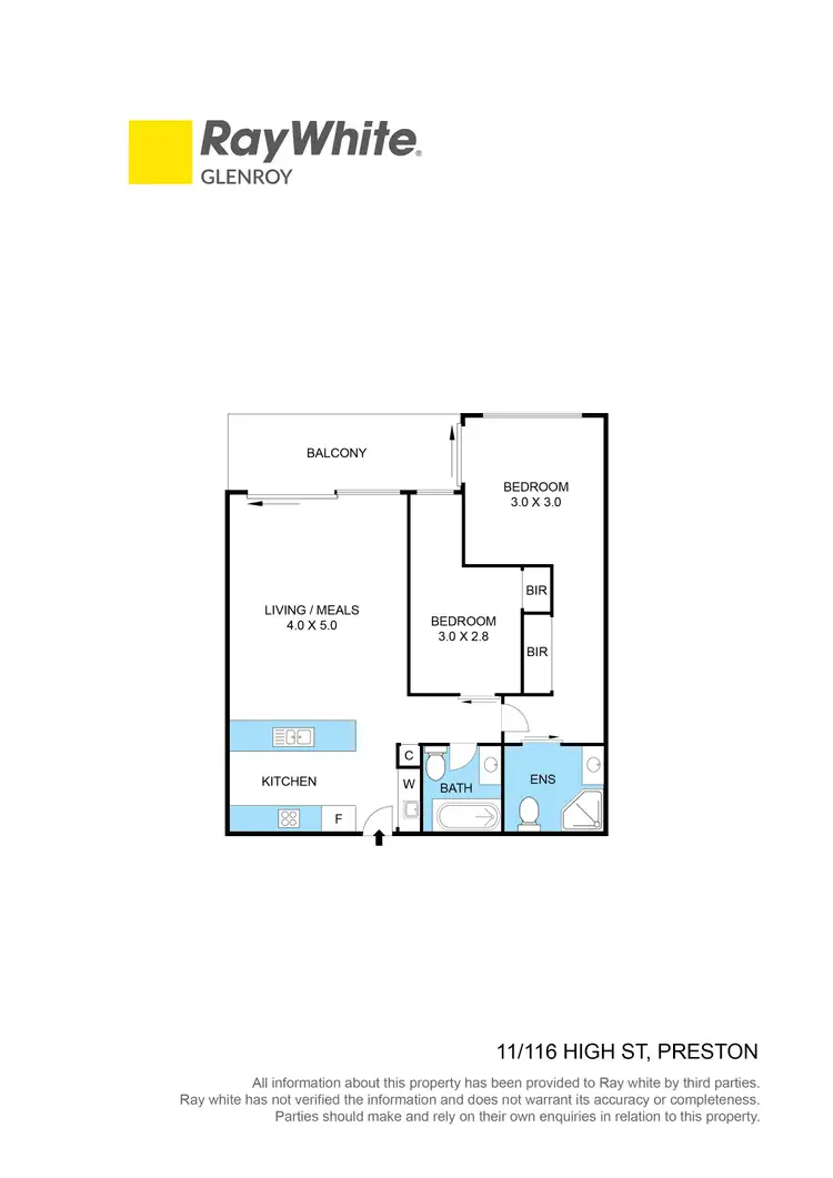 Floorplan of Homely apartment listing, 11/116 High Street, Preston VIC 3072