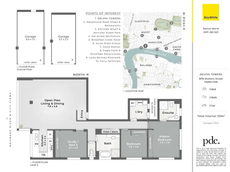 Floorplan of Homely apartment listing, 8/16 Mullens Street, Hamilton QLD 4007