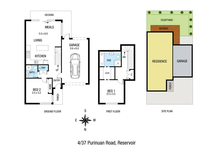 Floorplan of Homely townhouse listing, 4/37 Purinuan Road, Reservoir VIC 3073