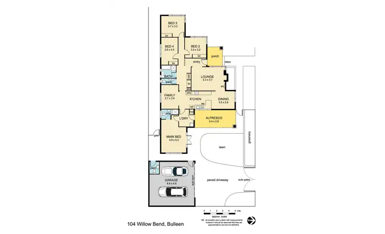 Floorplan of Homely house listing, 104 Willow Bend, Bulleen VIC 3105