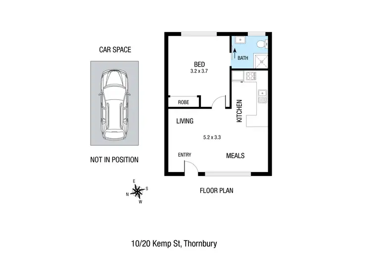 Floorplan of Homely unit listing, 10/20 Kemp Street, Thornbury VIC 3071