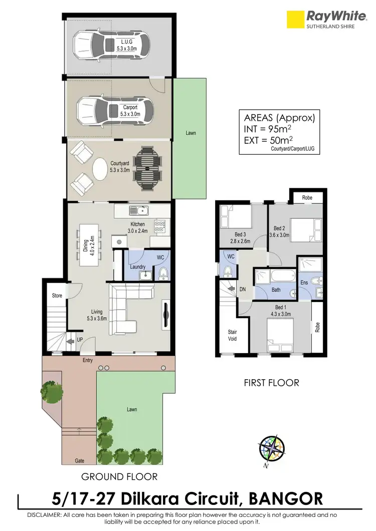 Floorplan of Homely townhouse listing, 5/17-27 Dilkara Circuit, Bangor NSW 2234