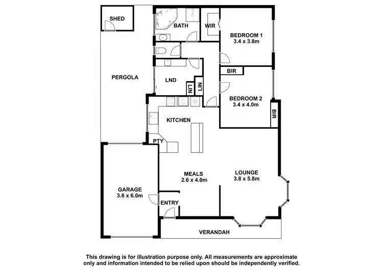 Floorplan of Homely unit listing, 1/33 Shepherdson Road, Mount Gambier SA 5290