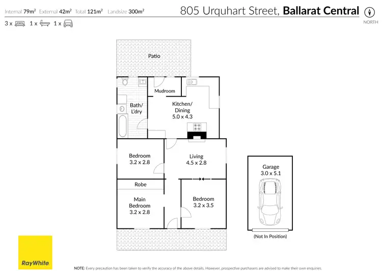 Floorplan of Homely house listing, 805 Urquhart Street, Ballarat Central VIC 3350