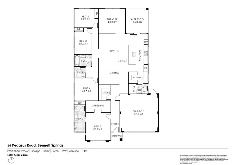 Floorplan of Homely house listing, 56 Pegasus Road, Bennett Springs WA 6063