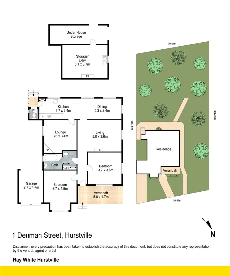 Floorplan of Homely house listing, 1 Denman Street, Hurstville NSW 2220