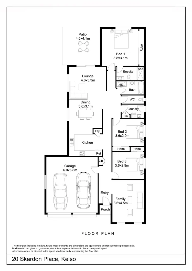 Floorplan of Homely house listing, 20 Skardon Place, Kelso QLD 4815