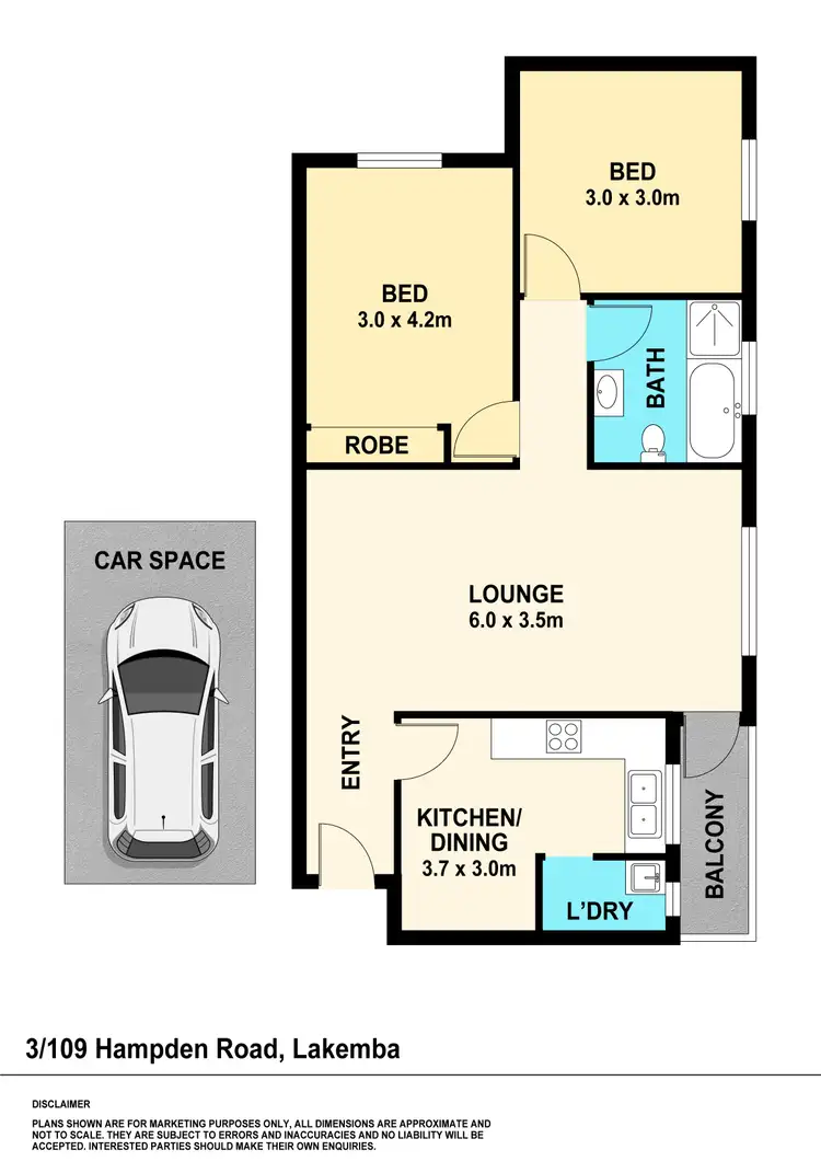 Floorplan of Homely apartment listing, 3/109 Hampden Road, Lakemba NSW 2195