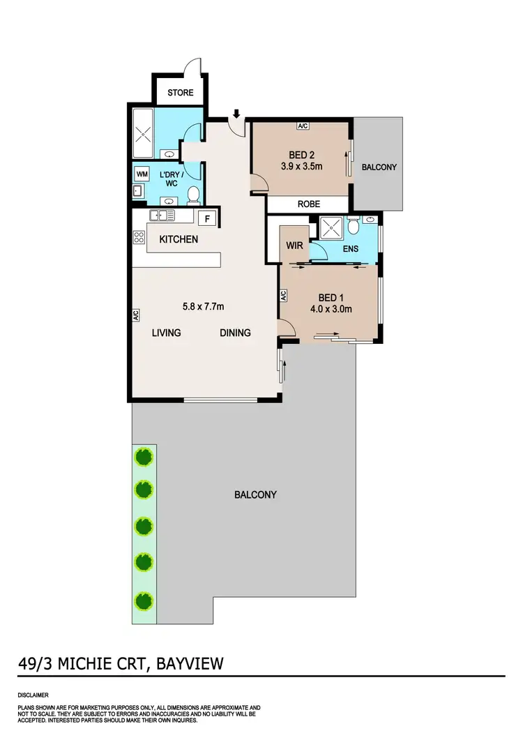 Floorplan of Homely unit listing, 49/3 Michie Court, Bayview NT 820