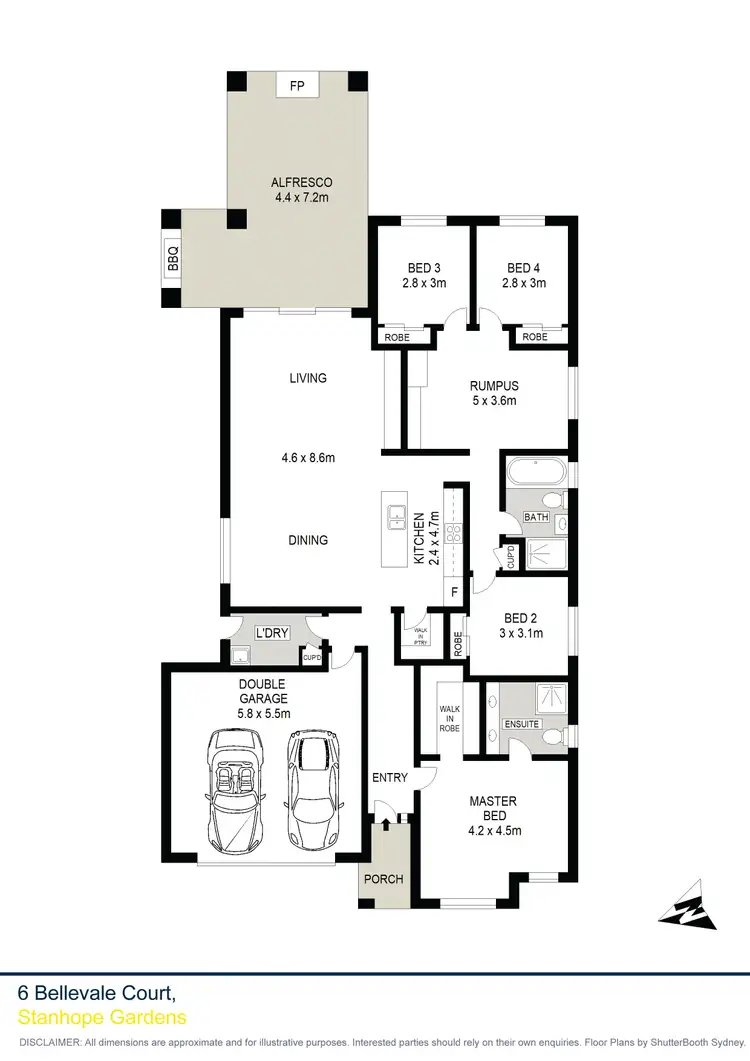 Floorplan of Homely house listing, 6 Bellevale Court, Stanhope Gardens NSW 2768