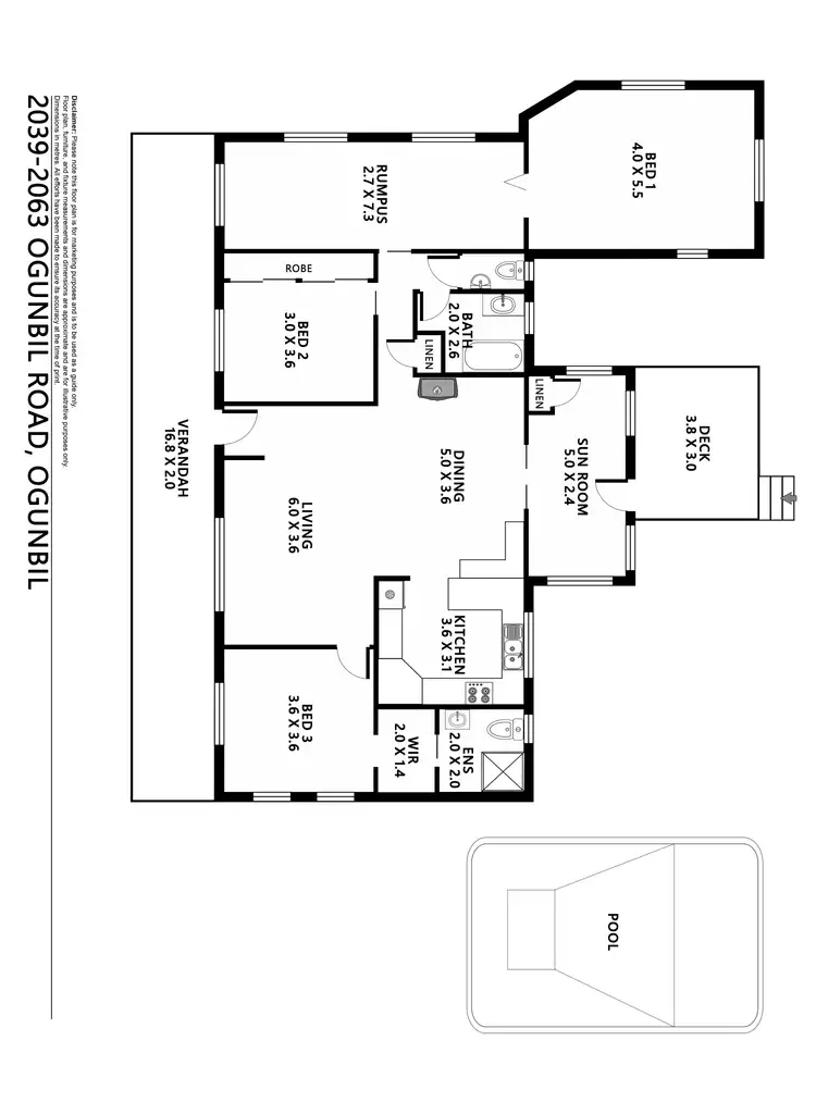 Floorplan of Homely rural property listing, 'Drumalbyn' 2039 Ogunbil Road, Tamworth NSW 2340