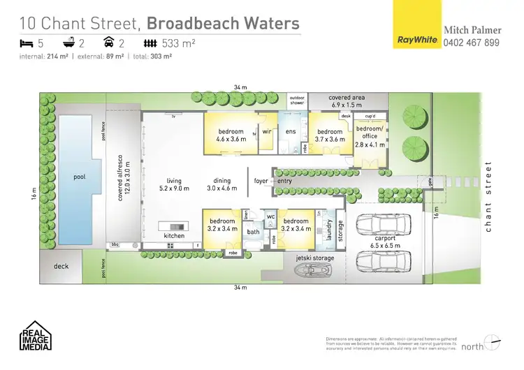 Floorplan of Homely house listing, 10 Chant Street, Broadbeach Waters QLD 4218