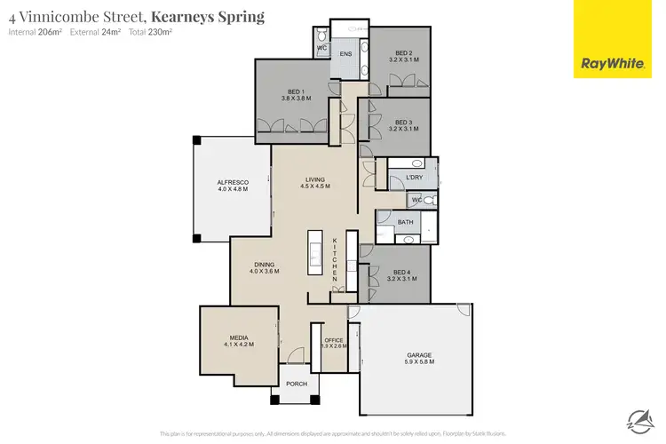 Floorplan of Homely house listing, 4 Vinnicombe Street, Kearneys Spring QLD 4350