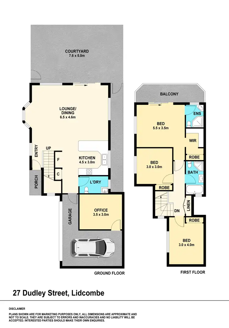 Floorplan of Homely semi-detached listing, 27 Dudley Street, Lidcombe NSW 2141