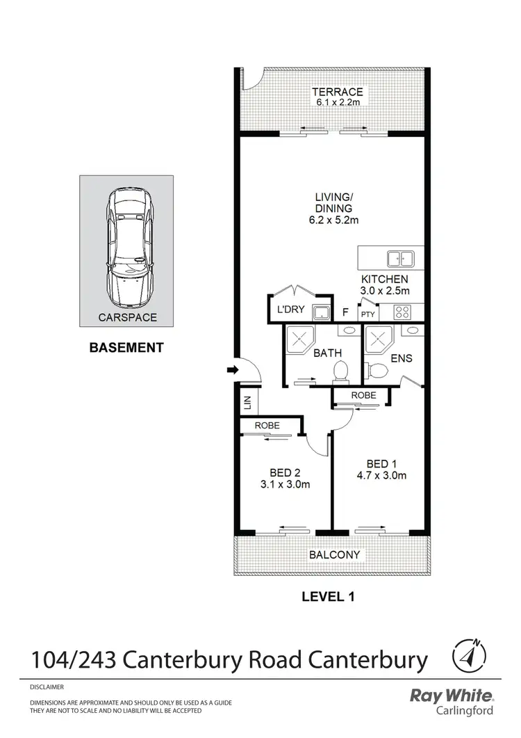 Floorplan of Homely apartment listing, 104/243-249 Canterbury Road, Canterbury NSW 2193