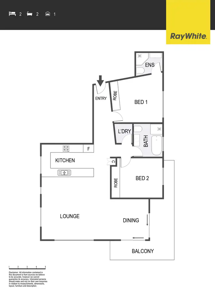 Floorplan of Homely apartment listing, 23/5 Gould Street, Turner ACT 2612