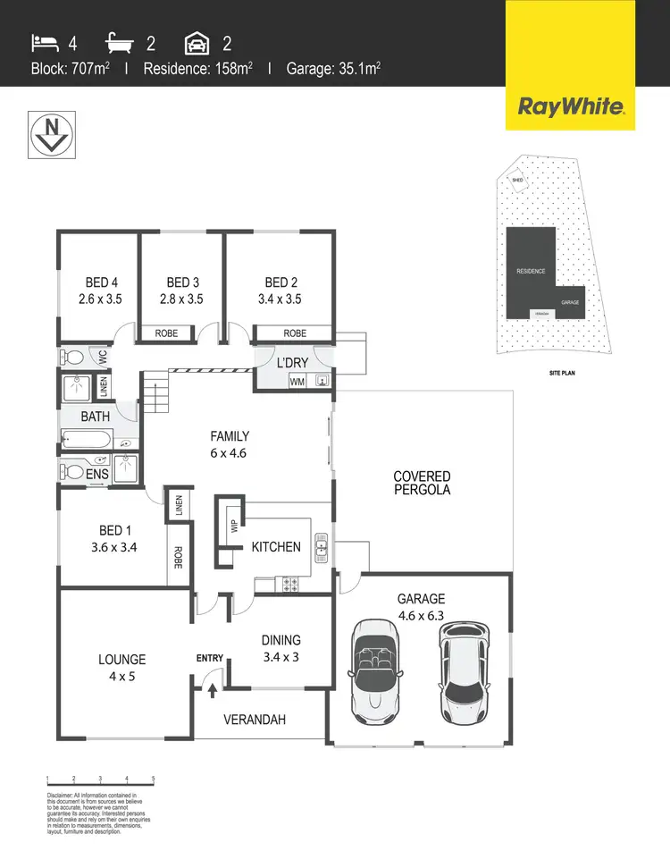 Floorplan of Homely house listing, 7 Haverfield Place, Mckellar ACT 2617