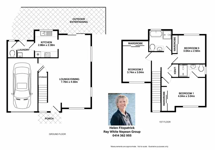 Floorplan of Homely townhouse listing, 1/10 Womberra Place, South Penrith NSW 2750
