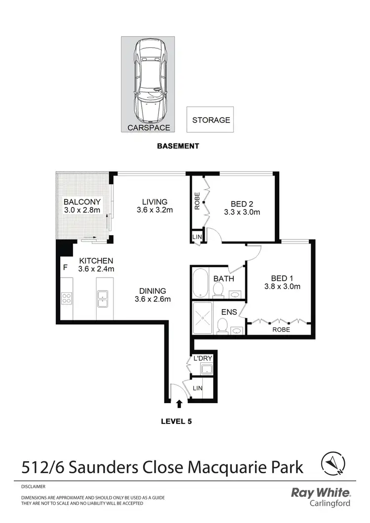 Floorplan of Homely apartment listing, 512/6 Saunders Close, Macquarie Park NSW 2113