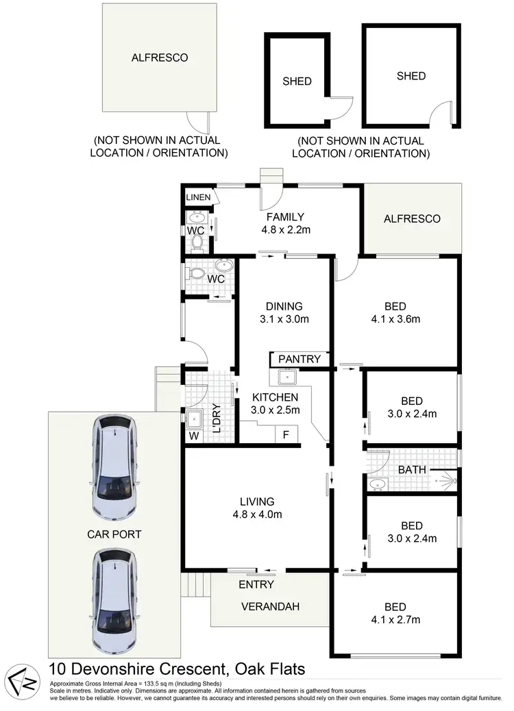 Floorplan of Homely house listing, 10 Devonshire Crescent, Oak Flats NSW 2529