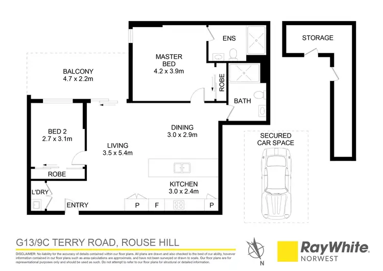 Floorplan of Homely apartment listing, G13/9C Terry Road, Rouse Hill NSW 2155