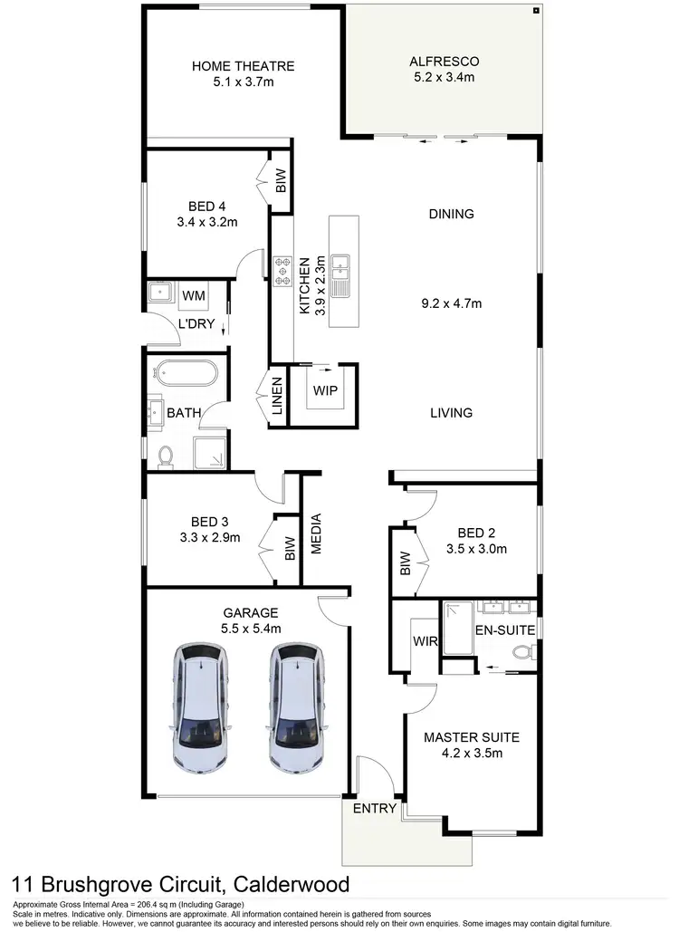 Floorplan of Homely house listing, 11 Brushgrove Circuit, Calderwood NSW 2527