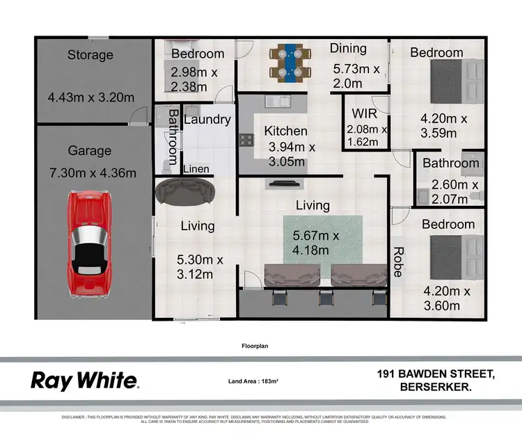 Floorplan of Homely house listing, 191 Bawden Street, Berserker QLD 4701